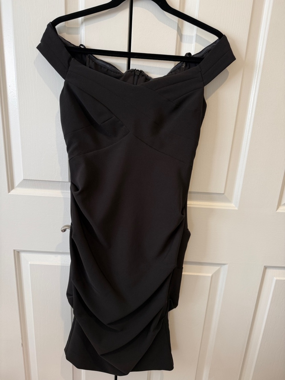 Classic Black Off-Shoulder Cocktail Dress
